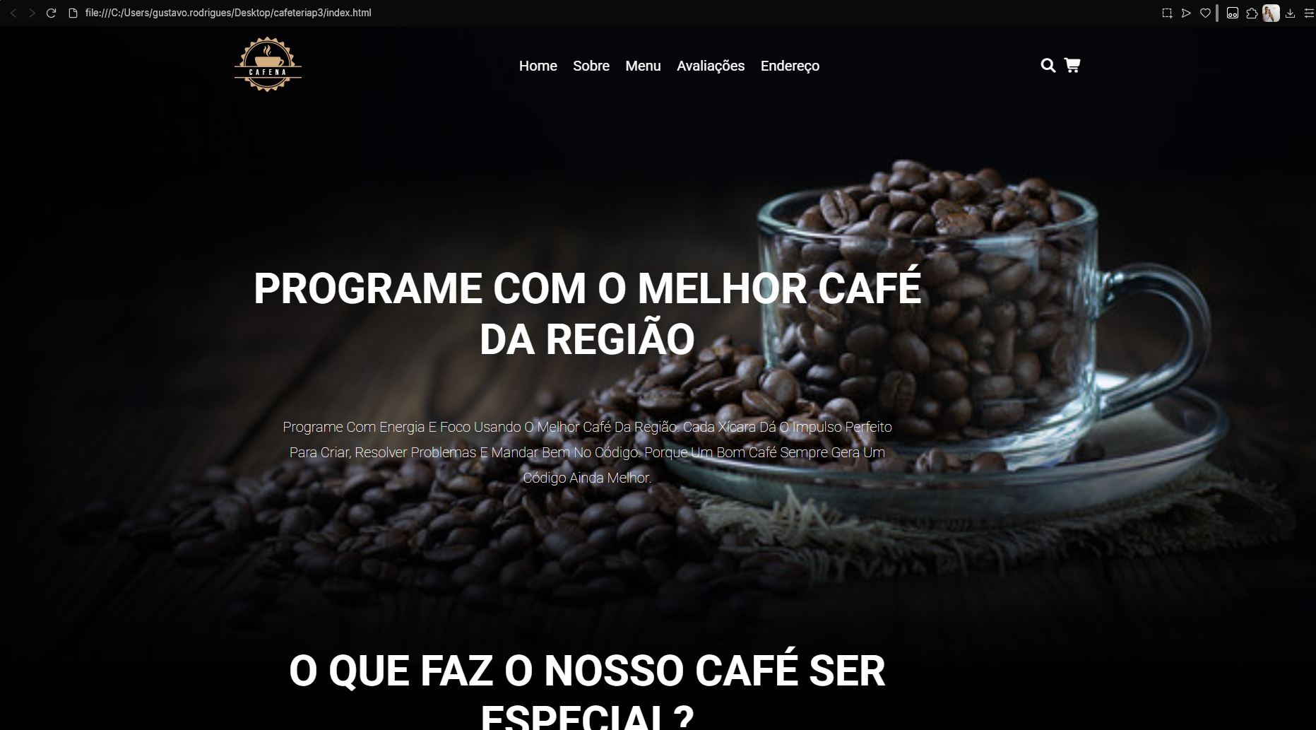 Miniatura do projeto Cafeteria